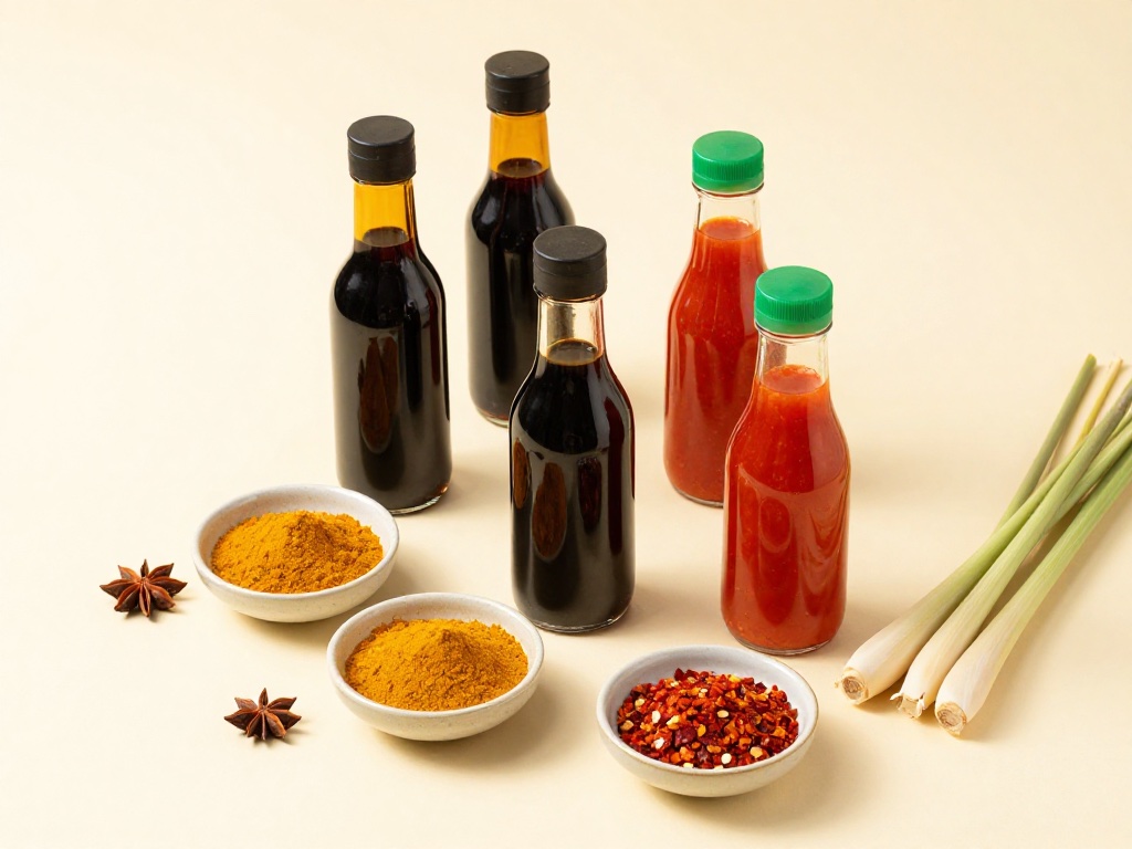 Asiatische Gewürze und Saucen